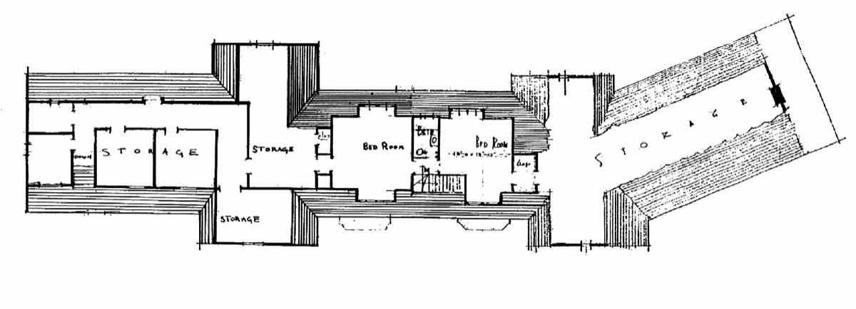 Architectural floor plan of the third floor bedrooms