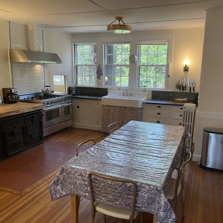 The large kitchen with generous counter space for cooking for a full house